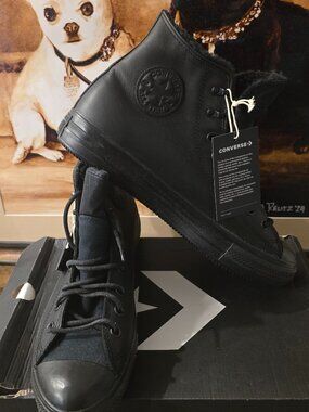 Converse Chuck Taylor Boot Mens 10.5 Winter GORE-TEX Sneaker 165935C Black NEW